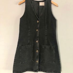 Black Denim Pinafore